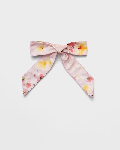 Floral print Re-Nylon hair clip