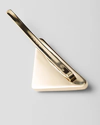 Plexiglas and metal barrette
