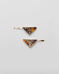 Plexiglas and metal barrette