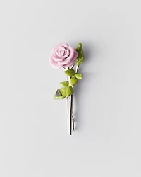 Enamelled metal hair clip