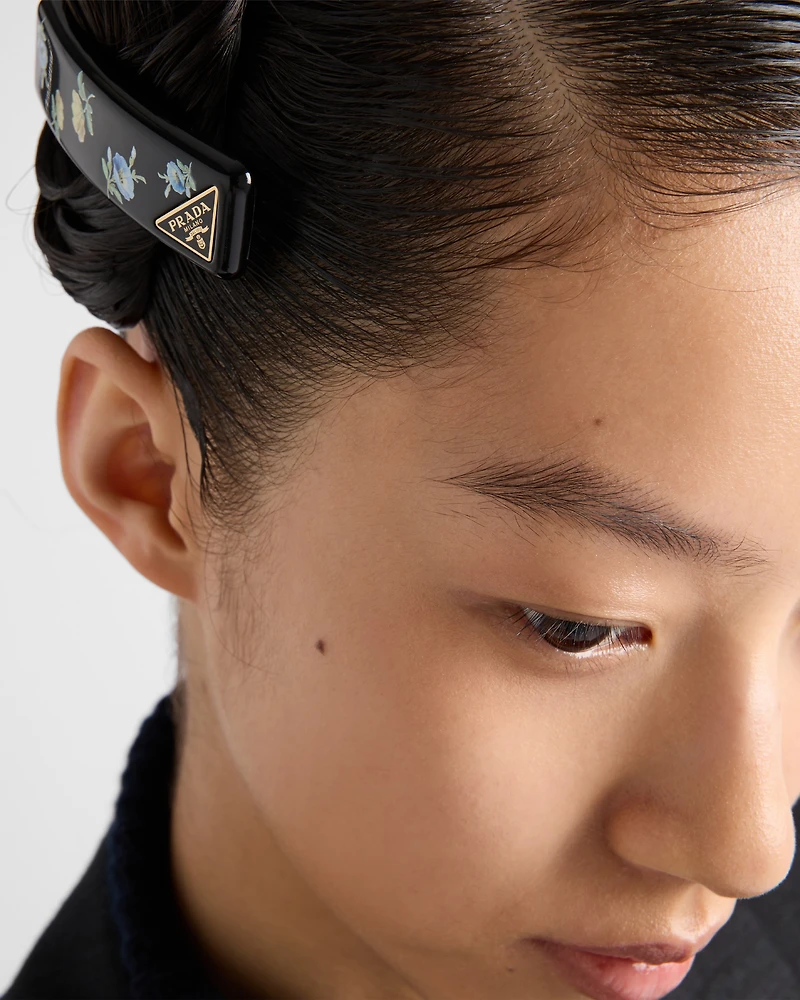 Plexiglas and metal hair barrettes