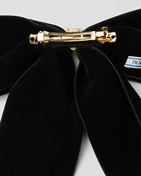 Velvet bow hair clip