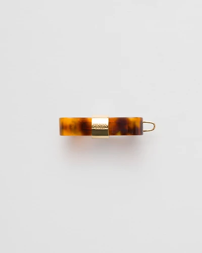 Plex and metal hair clip