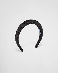 Satin hairband with crystals