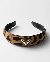 Printed leather headband
