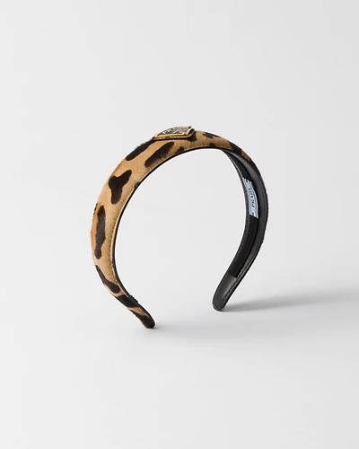 Printed leather headband
