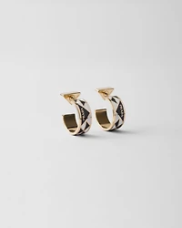Enameled metal earrings