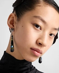 Plexiglas and metal earrings