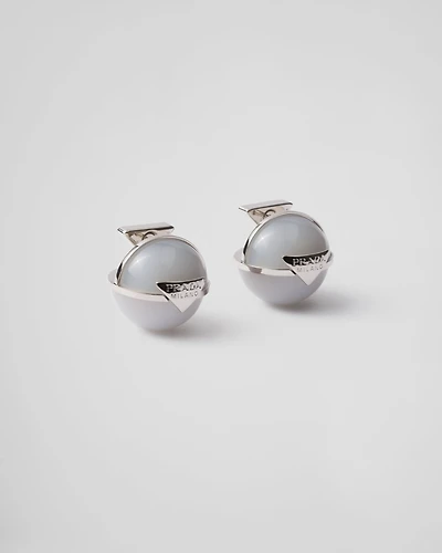 Metal and Plexiglas earrings