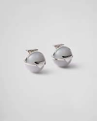 Metal and Plexiglas earrings