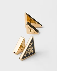 Enameled metal earrings