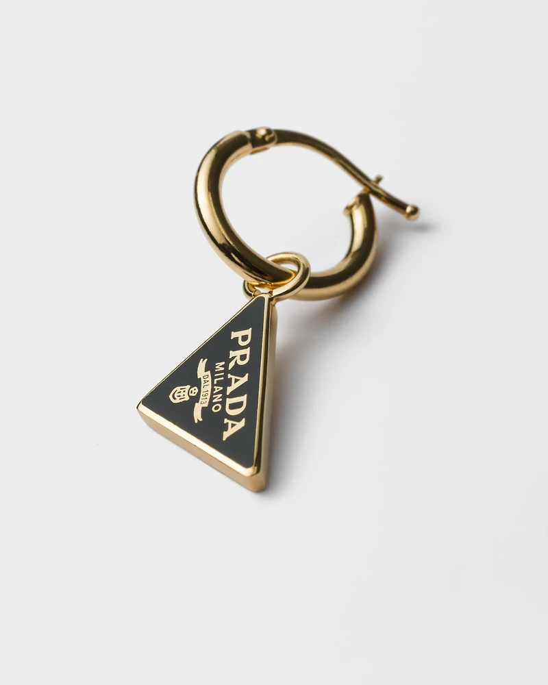 Enameled metal earrings