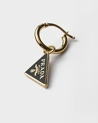 Enameled metal earrings