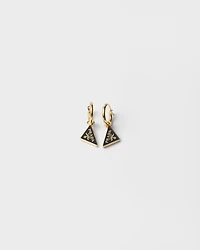 Enameled metal earrings