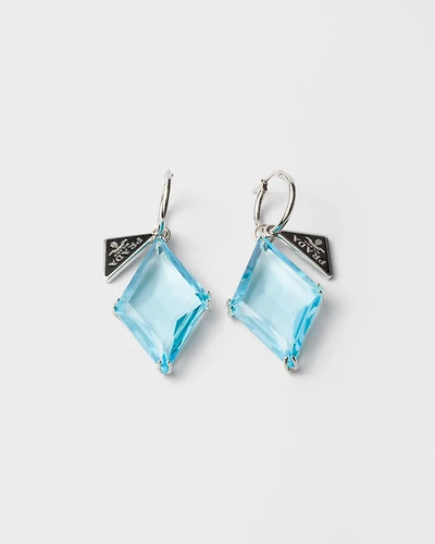 Metal and glass earrings