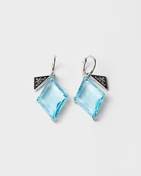 Metal and glass earrings