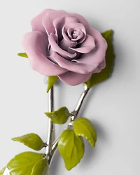 Enameled metal brooch