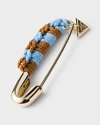 Metal safety pin brooch