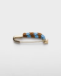 Metal safety pin brooch