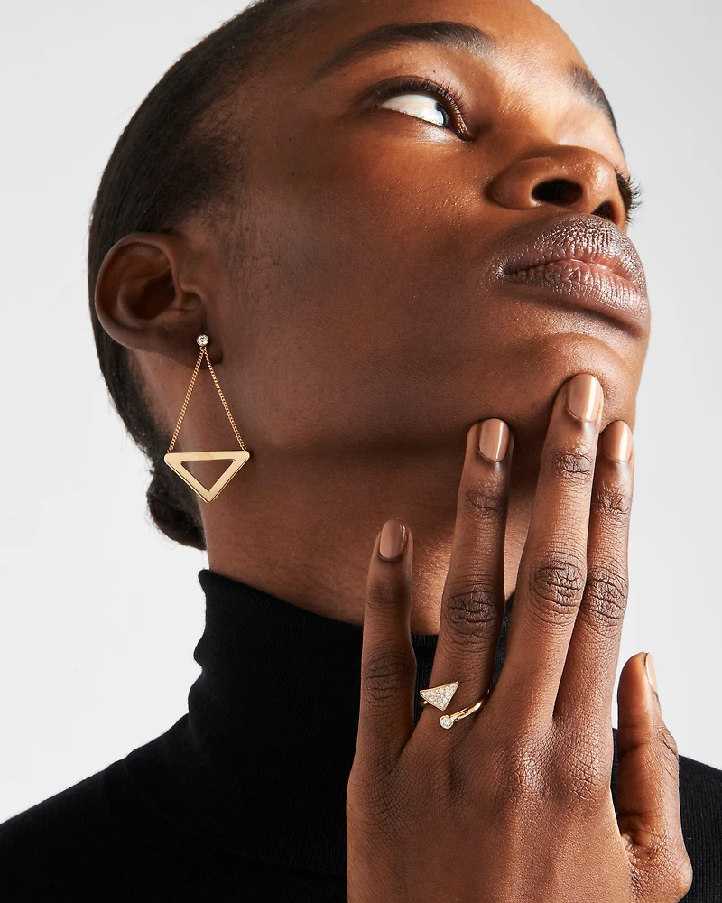 Eternal gold contrarié ring yellow with diamonds