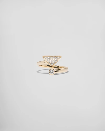 Eternal gold contrarié ring yellow with diamonds