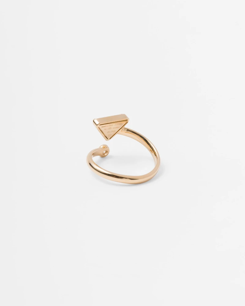 Eternal gold contrarié ring yellow with diamond and green quartz