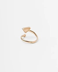 Eternal gold contrarié ring yellow with diamond and green quartz