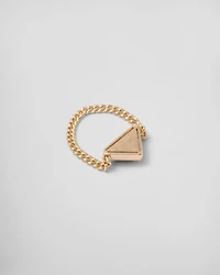 Eternal gold chain ring yellow with amethyst