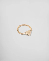Eternal gold chain ring yellow with diamonds