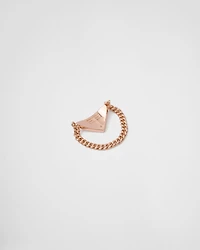 Eternal gold chain ring rose with diamonds