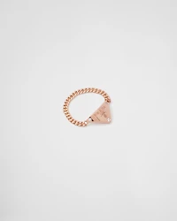 Eternal gold chain ring rose with diamonds