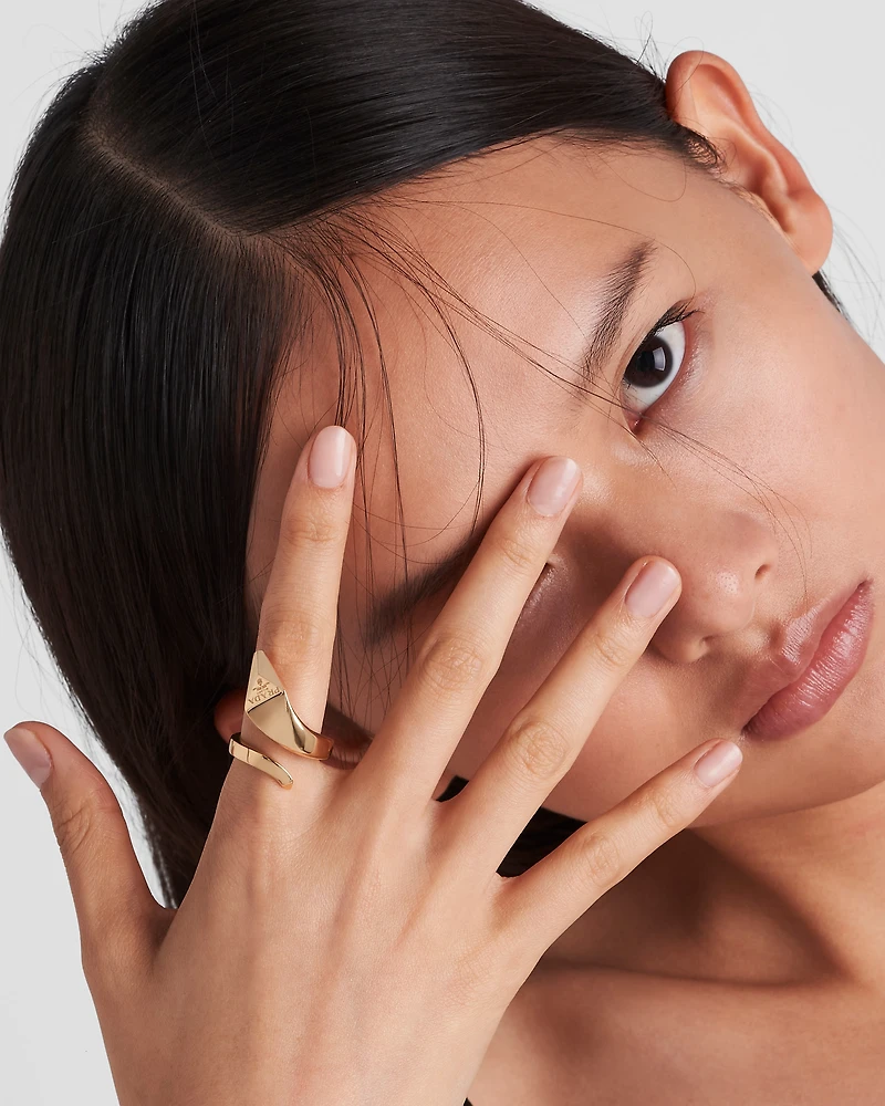 Eternal gold snake ring yellow