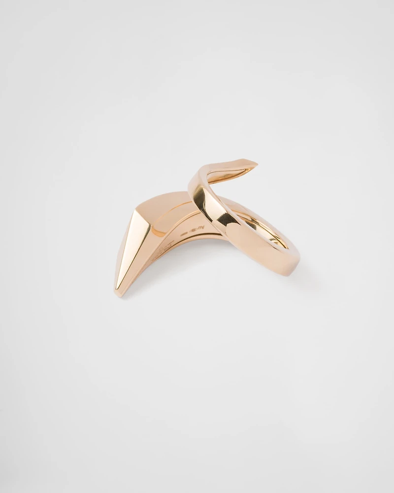 Eternal gold snake ring yellow