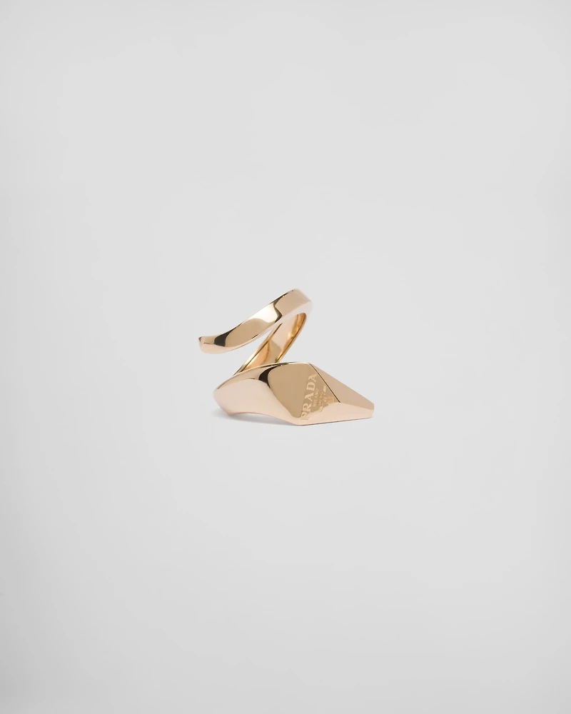 Eternal gold snake ring yellow