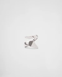 Eternal gold snake mini ring white