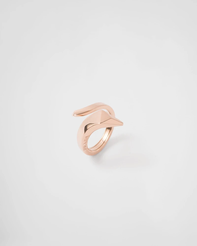 Eternal gold snake mini ring rose
