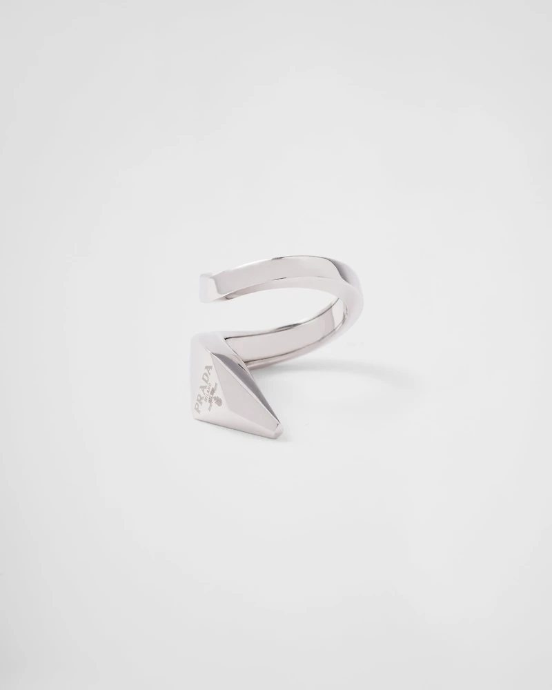 Eternal gold toi et moi snake ring white
