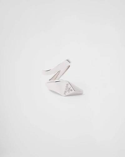 Eternal gold toi et moi snake ring white
