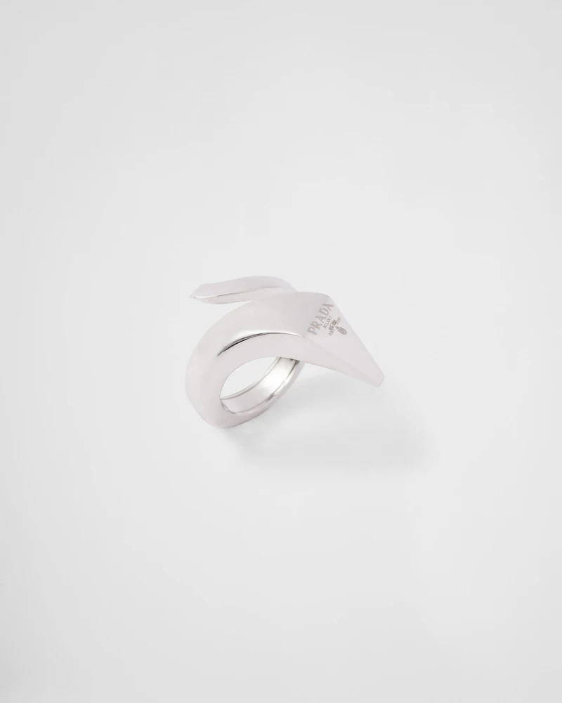 Eternal gold toi et moi snake ring white