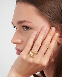 Eternal gold snake mini ring yellow and diamonds
