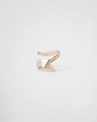 Eternal gold snake mini ring yellow and diamonds