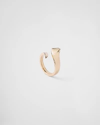 Eternal gold snake mini ring yellow and diamonds