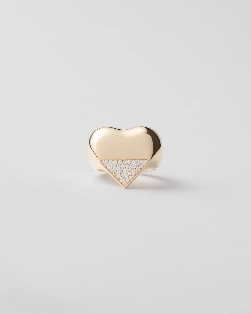 Eternal gold ring - yellow and diamonds