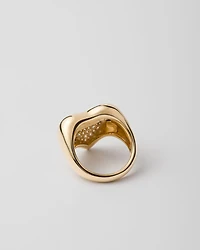 Eternal gold ring - yellow and diamonds