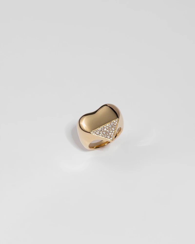 Eternal gold ring - yellow and diamonds