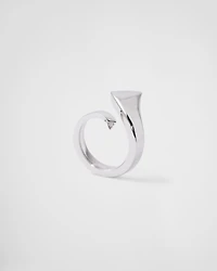 Eternal gold snake ring white and laboratory-grown diamonds