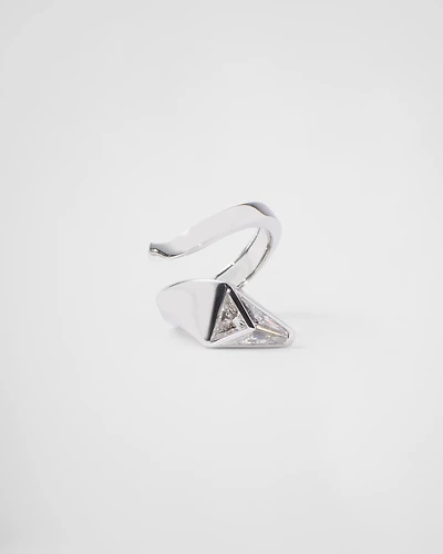 Eternal gold snake ring white and laboratory-grown diamonds