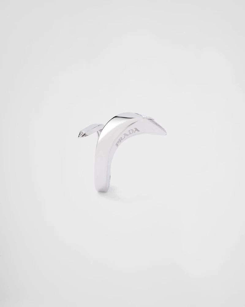 Eternal gold snake ring white and laboratory-grown diamonds