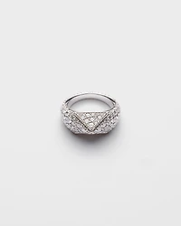 Eternal gold ring white and diamonds