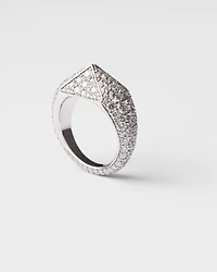 Eternal gold ring white and diamonds